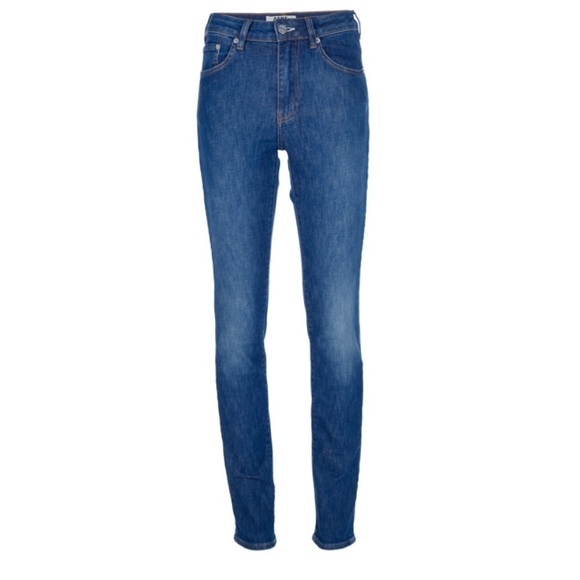 Acne Studios Needle Marine High Rise Jeans Women’s Size 26 Blue Cotton Blend - Picture 14 of 15